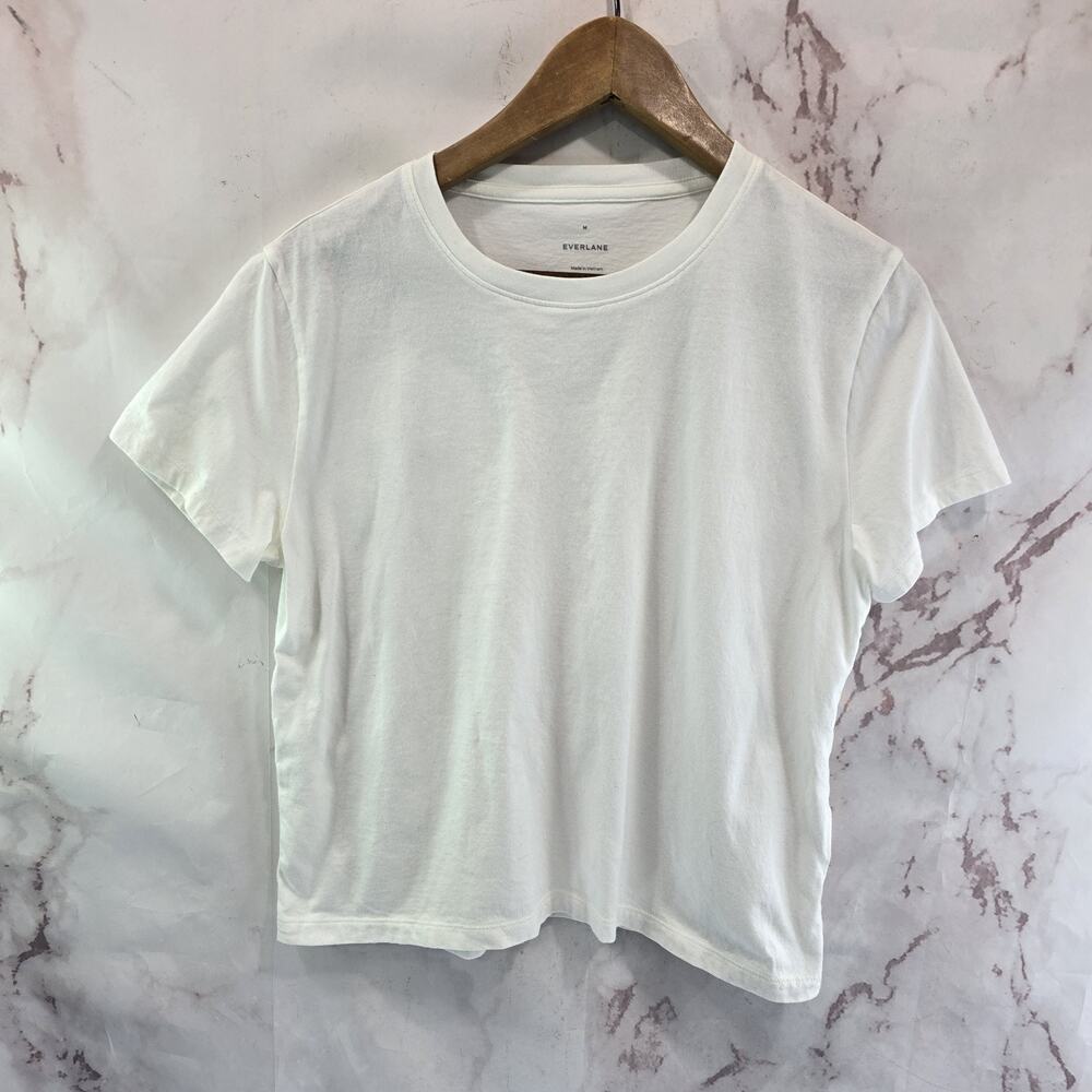 Everlane T Shirt Womens XXXL 3XL White Crewneck Box Cut Tee Organic Cotton
